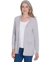Alfred Dunner® Classics Chenille Cardigan with Pockets thumbnail number 6