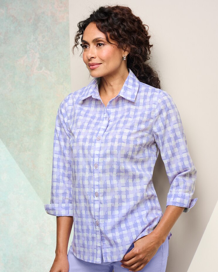 Painterly Gingham Shirt image number 1