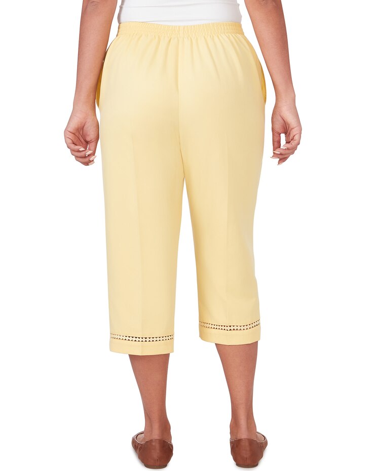 Alfred Dunner® Charleston Twill Capri With Lace Inset Bottom image number 5