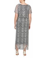 S.L. Fashions Jacket Dress with Sequin Cut Out Dress thumbnail number 4