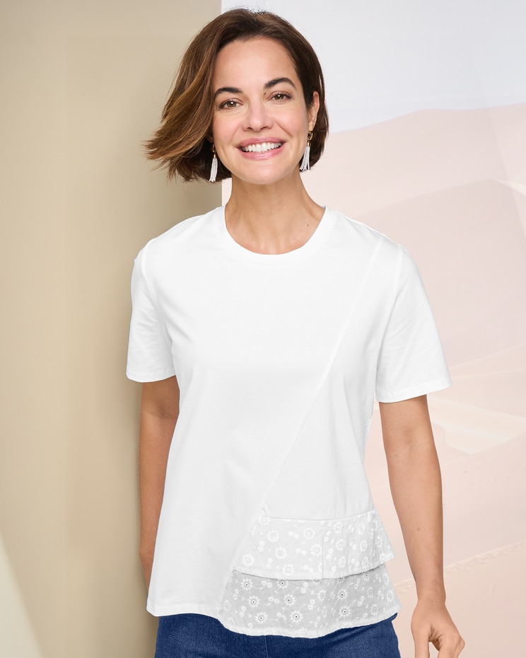 Eyelet Tiered Tee image number 1