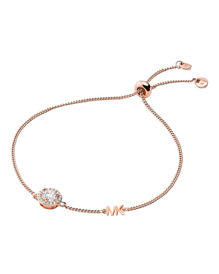 Michael Kors Pave Rose Gold Slider Bracelet image number 1