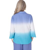 Alfred Dunner® Summer Breeze Dip Dye Button Down Blouse thumbnail number 2