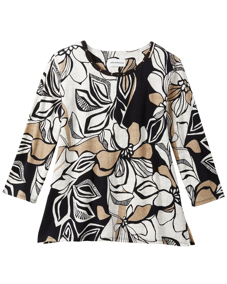 Alfred Dunner Abstract Floral Top image number 1