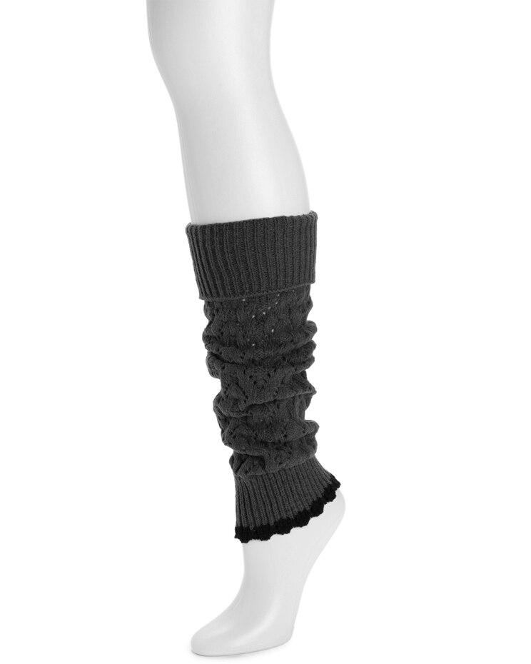 MUK LUKS® Women's Tall Pointelle Leg Warmers Socks image number 3