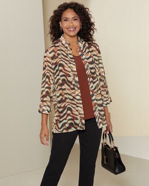 Latte Swirl Blouse