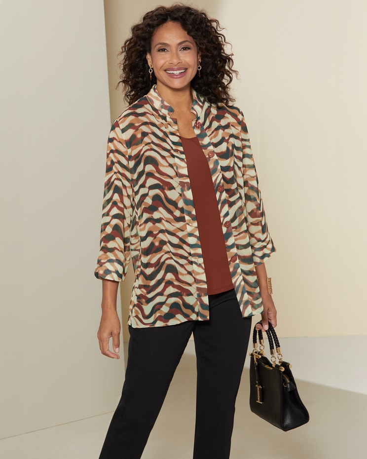 Latte Swirl Blouse image number 4