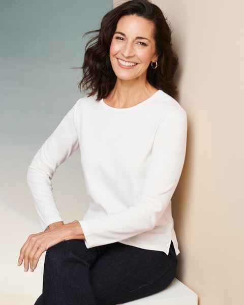 Essential Jewel Neck Long Sleeve Tee