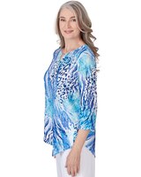 Alfred Dunner® Paradise Island Animal Print  Eyelet Top thumbnail number 4