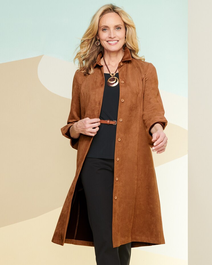 Microsuede Shirt Dress image number 1