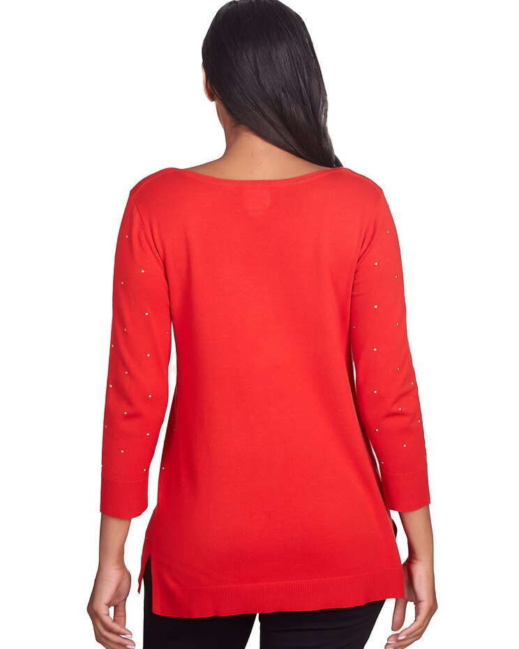 Ruby Rd® Stud Embellished Tunic Sweater image number 5