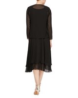 S.L. Fashions Sequin Beaded Shoulder Jacket Dress thumbnail number 3