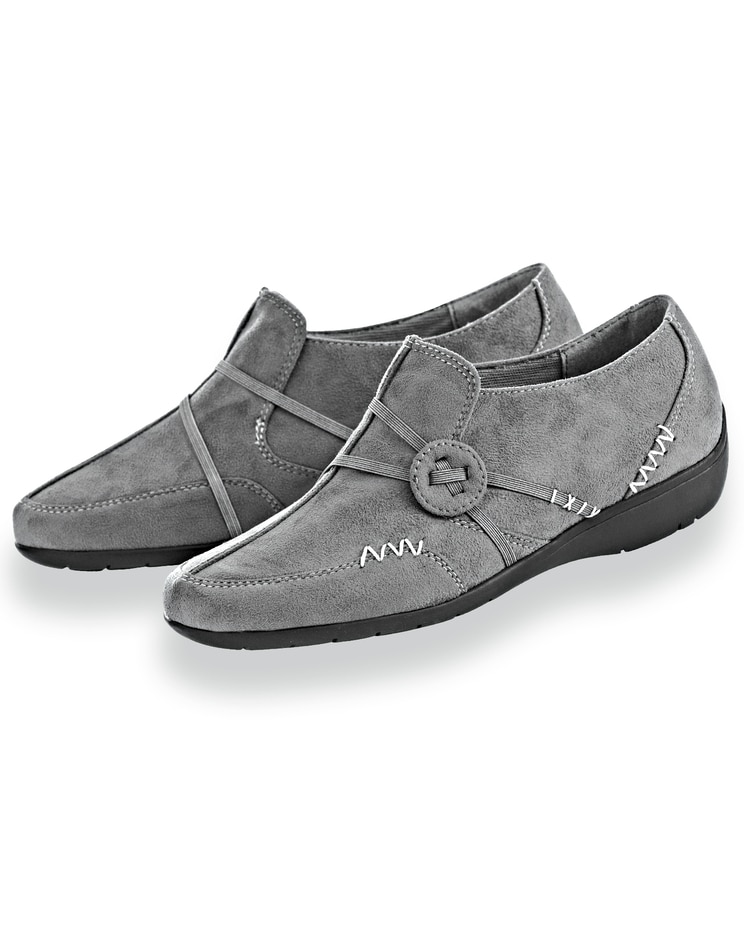 “Kelly” Faux Suede Slip-Ons by Classique® image number 1