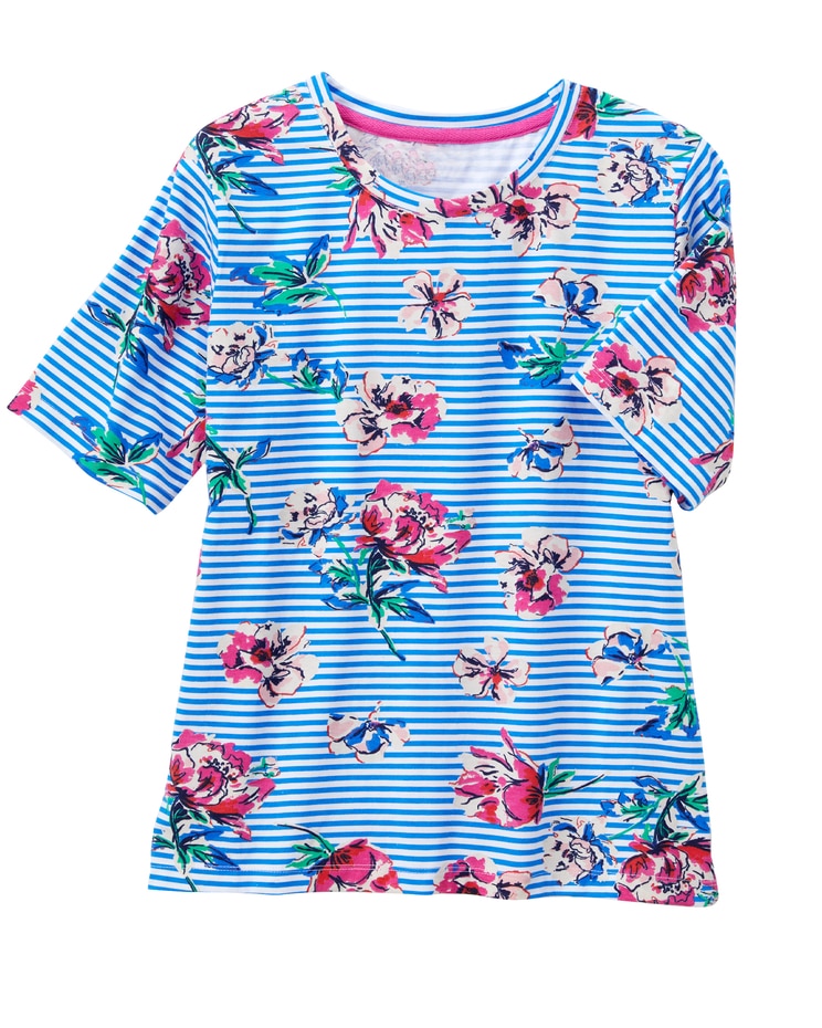 Floral Stripe Tee image number 1