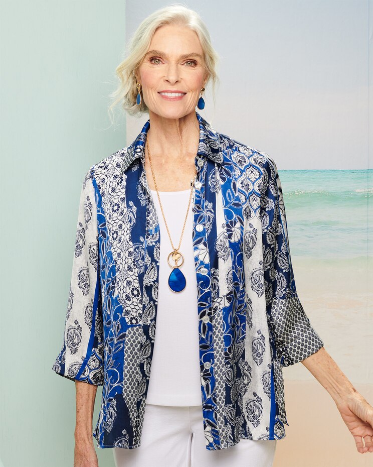 Patchwork Blues Big Shirt image number 1
