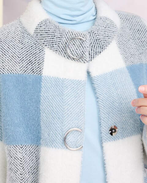 Winter Plaid Sweater Jacket
