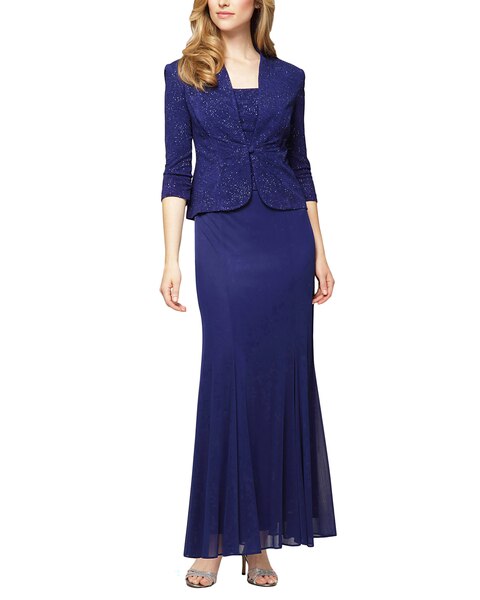 Long Jacket Dress with Single Button Closure