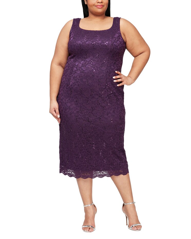 S.L. Fashions Sequin Beaded Shoulder Jacket Dress image number 2