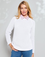 Bayside Cotton Shaker-Stitch Pullover thumbnail number 1
