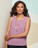 Chiffon Dot Print Tank Top thumbnail number 1