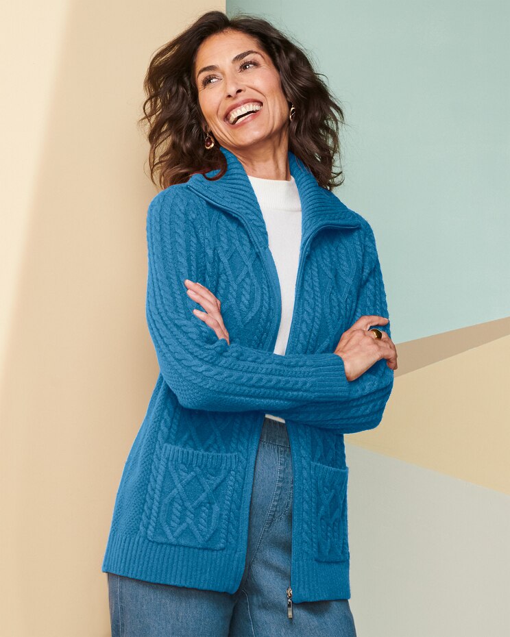 Cable Sweater Jacket image number 1