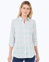 Foxcroft Zoey Long Sleeve Painted Wave Shirt thumbnail number 1