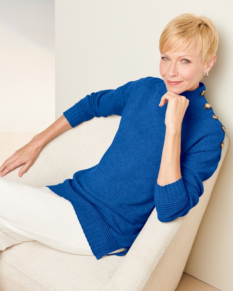 Monroe Mock Neck Long Sleeve Sweater image number 1