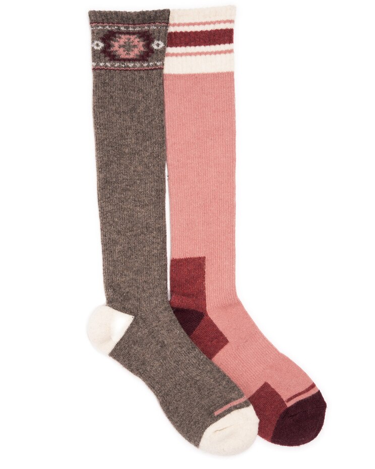 MUK LUKS® Womens 2Pk Wool Compresion Socks image number 1