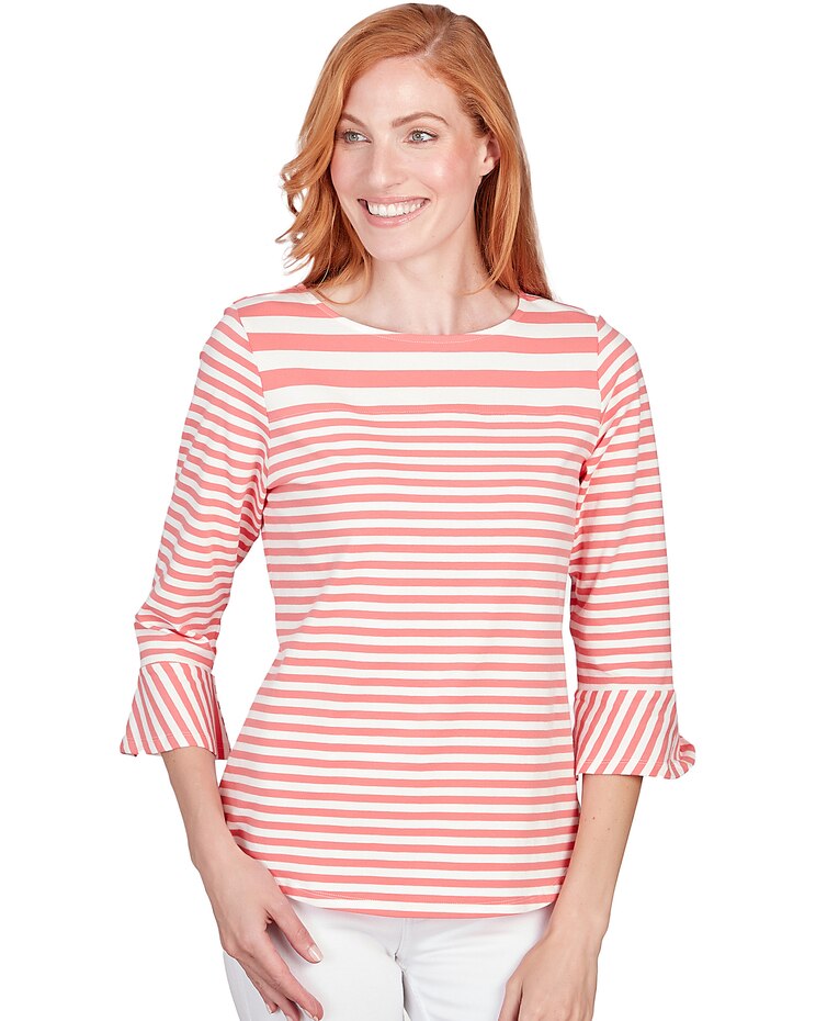 Ruby Rd® Patio Party Knit Yd Stripe Top image number 1