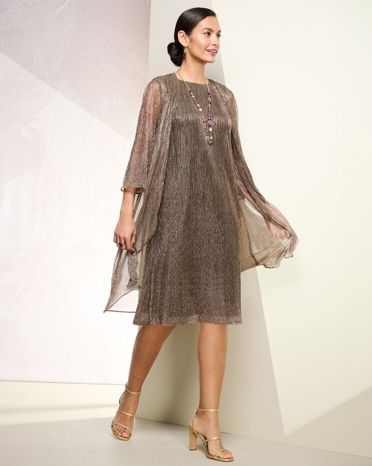Copper Shimmer Jacket Dress image number 1