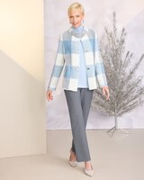 Winter Plaid Sweater Jacket thumbnail number 4