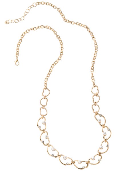 Diamonds + Pearl Necklace