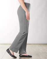 Ponte Stitched Crease Straight Leg Pull-On Pants thumbnail number 4