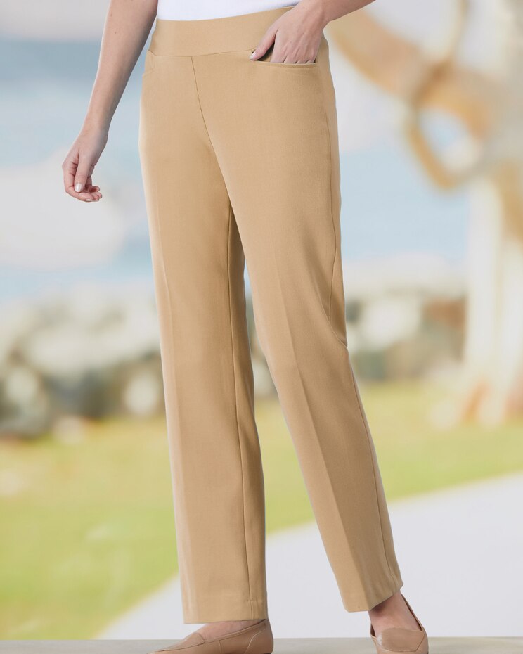 Slimtacular® Bi-Stretch Straight Pants image number 1
