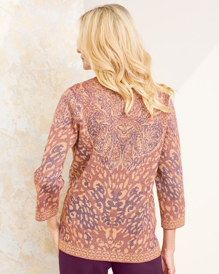 Shimmer Print Cardigan image number 2