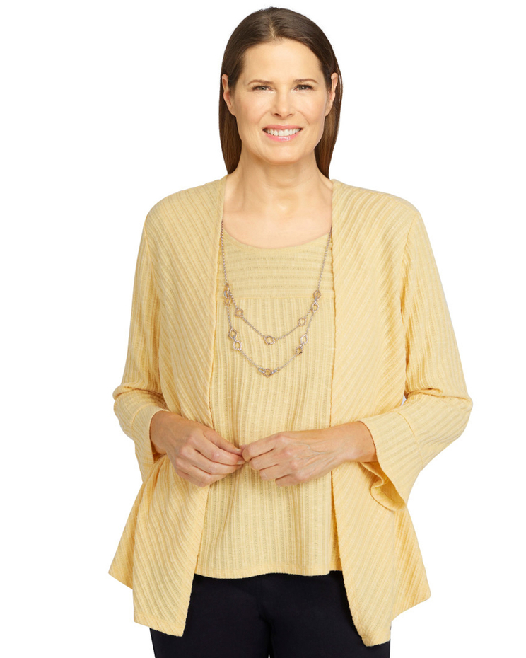 Alfred Dunner® Bright Idea Two-For-One Top image number 1
