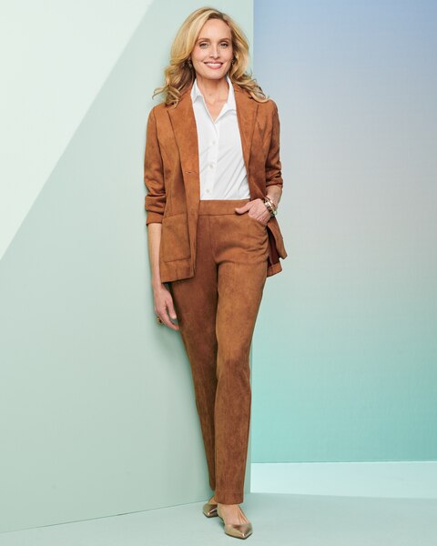 Stretch Microsuede Blazer