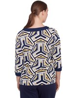 Alfred Dunner® Block Island Geometric Grommet Trim Top thumbnail number 2