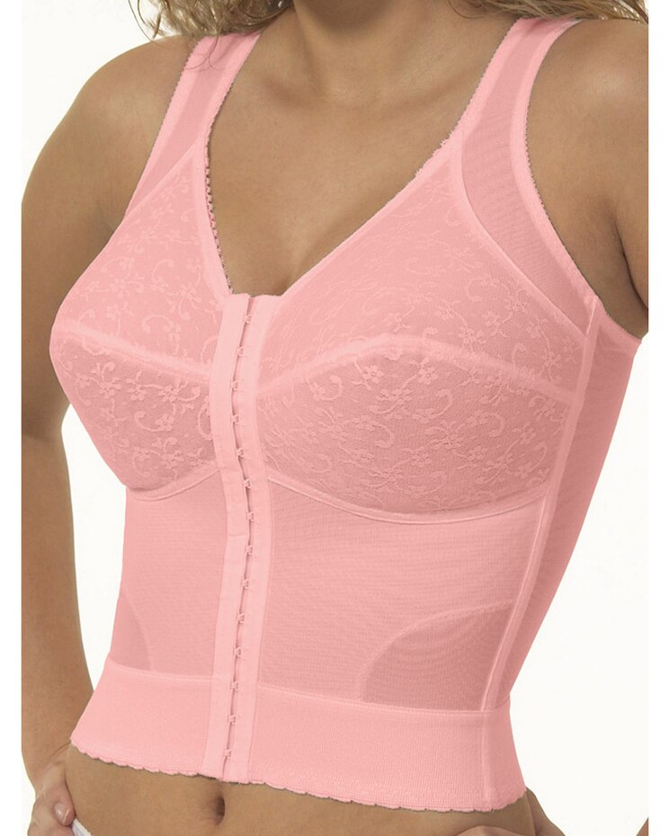 Wireless Front Closure Back Support Longline Bra image number 1