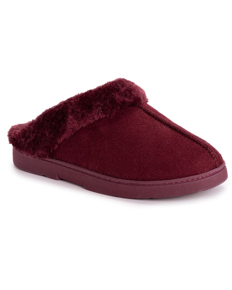 MUK LUKS® Women's Poly Suede Clog Slippers image number 1