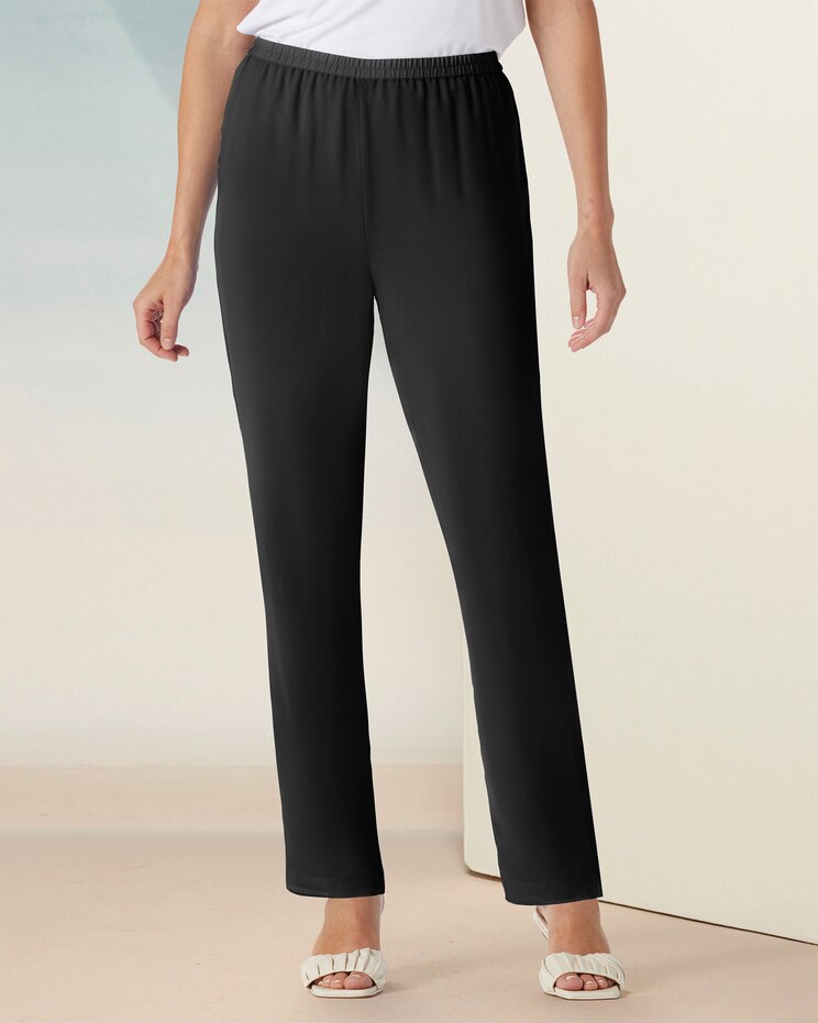 Flirty Solid Slim Leg Pants image number 1