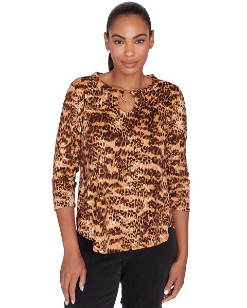 Ruby Rd® Go Wild Knit Animal Dew Top