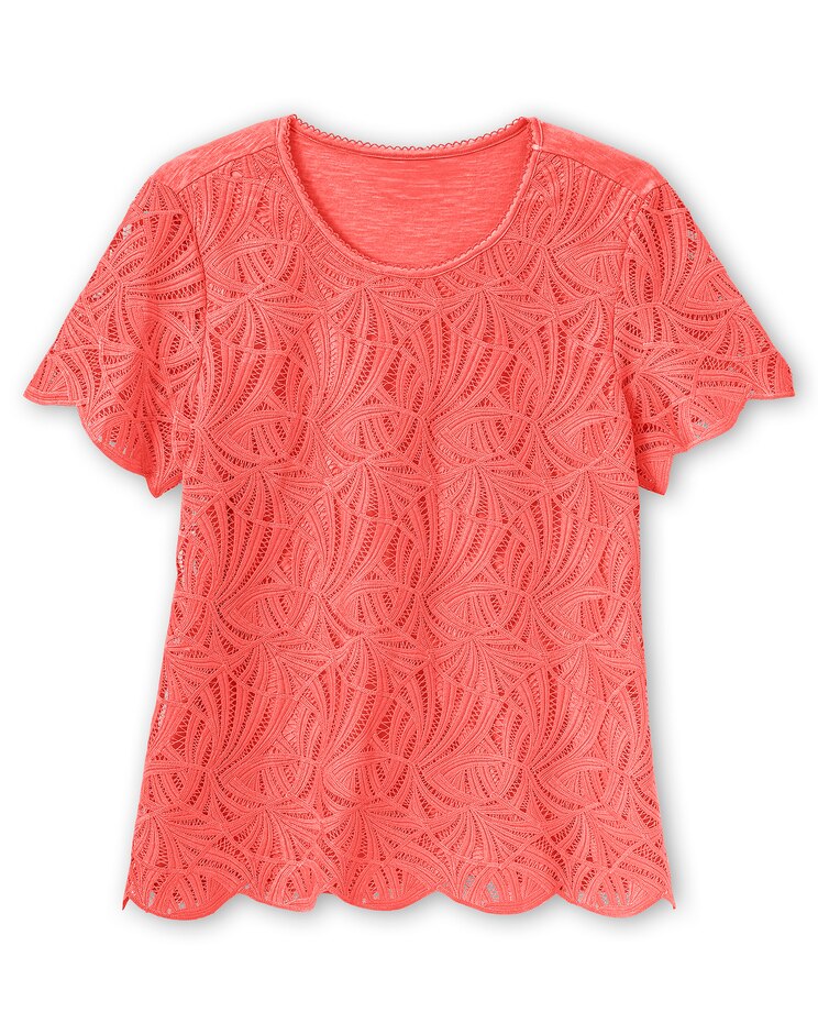 Lace Textured Tee by Alfred Dunner image number 1