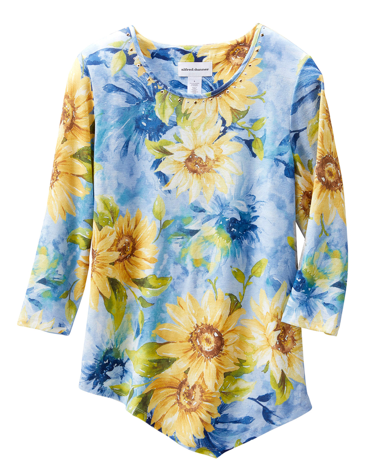 Alfred Dunner Sunflower Knit Top image number 1