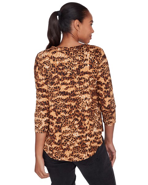 Ruby Rd® Go Wild Knit Animal Dew Top