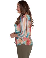 Alfred Dunner® Sedona Sky Spliced Floral Brushstroke Stripes thumbnail number 4