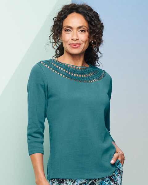 Crochet Trim Tee