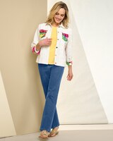 Surprise Bouquet Eyelet Jean Jacket thumbnail number 4