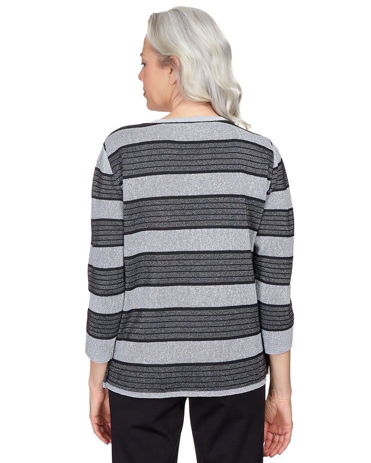 Alfred Dunner® Chevron Stripe Two For One Top image number 2