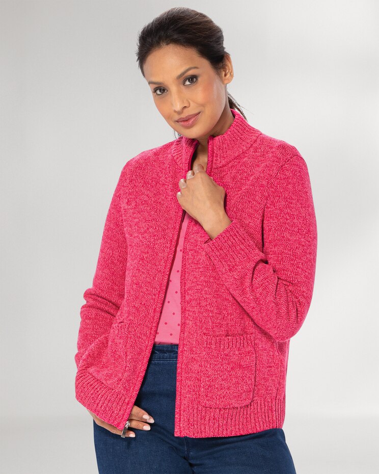Bayside Cotton Zip-Front Cardigan image number 1